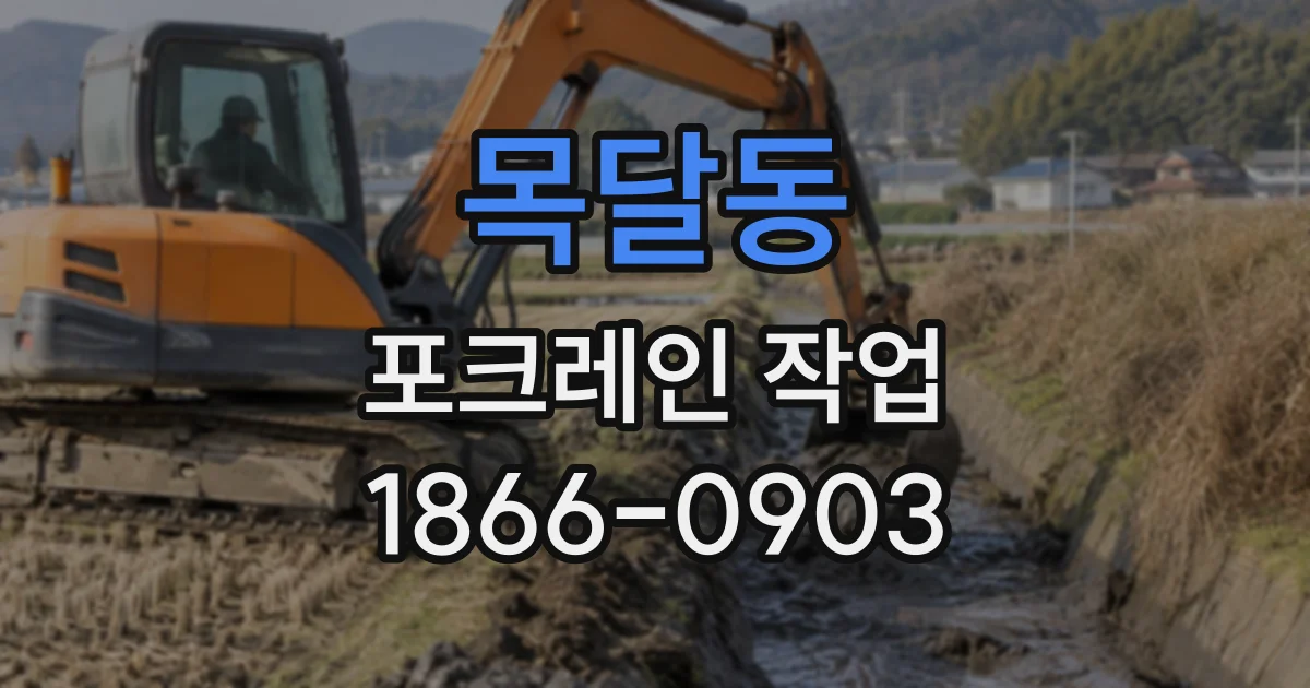 목달동 포크레인작업