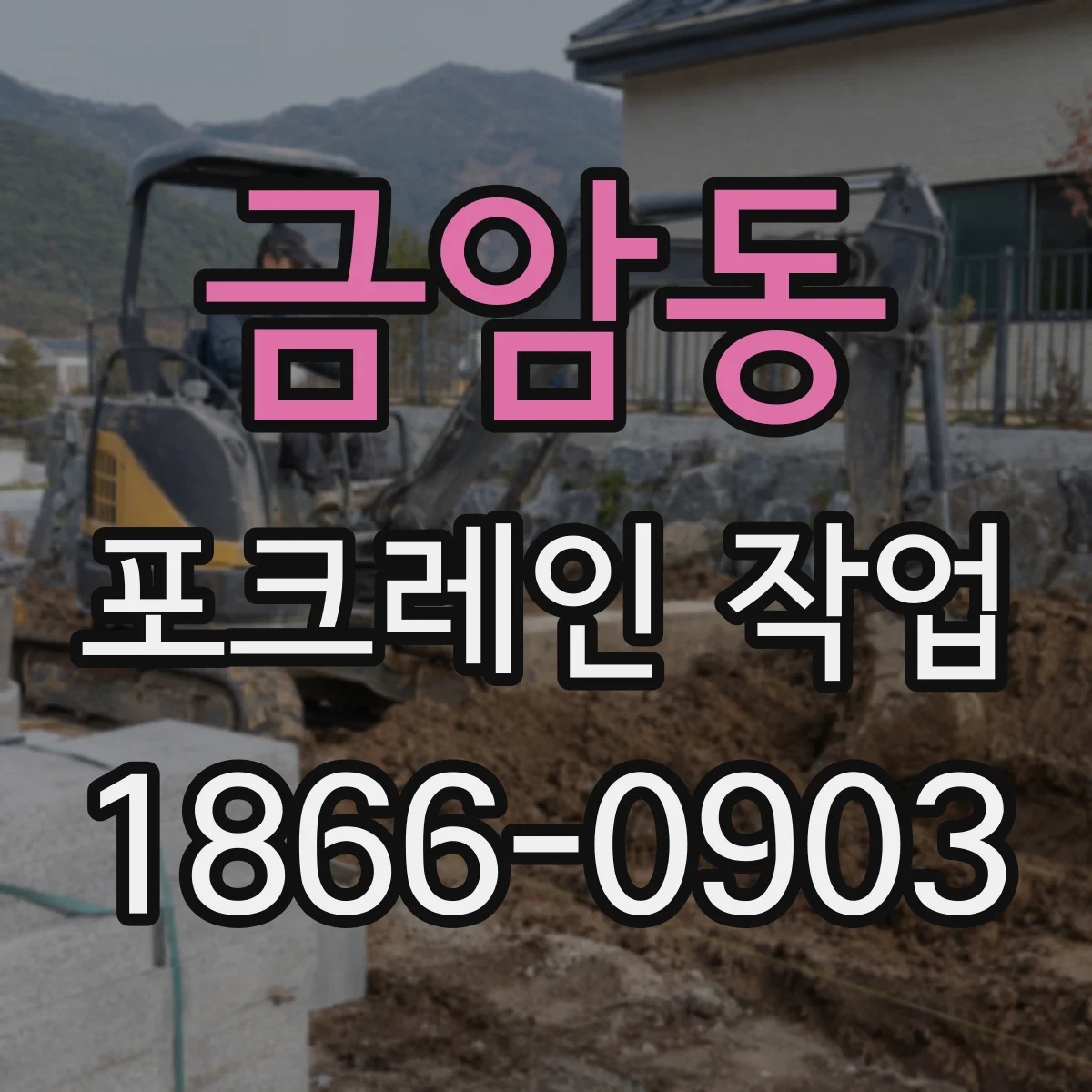 금암동 포크레인 작업