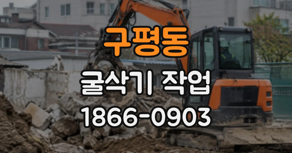 구평동 굴삭기작업