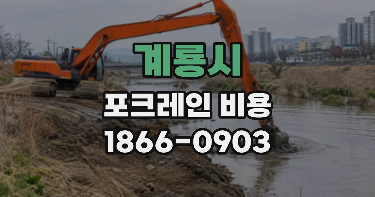 계룡시 포크레인비용