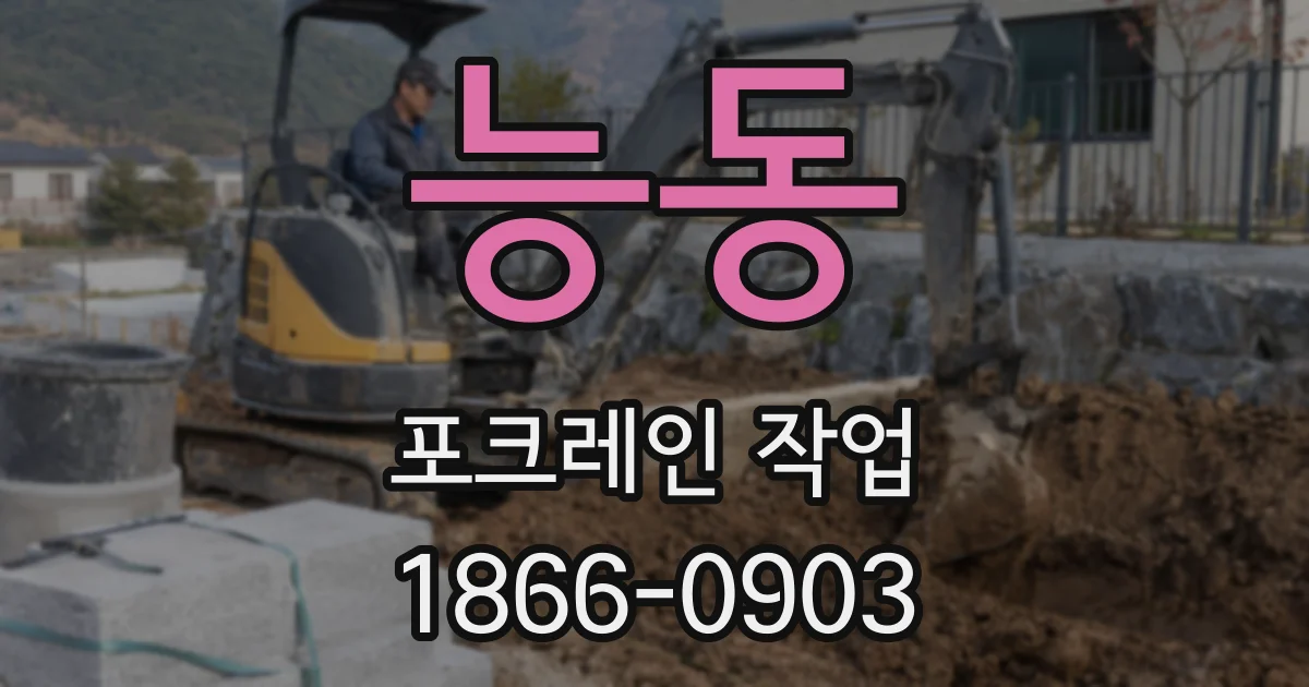 능동 포크레인 작업