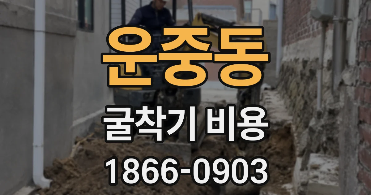 운중동 굴착기 비용