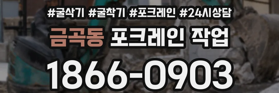 금곡동 포크레인 작업