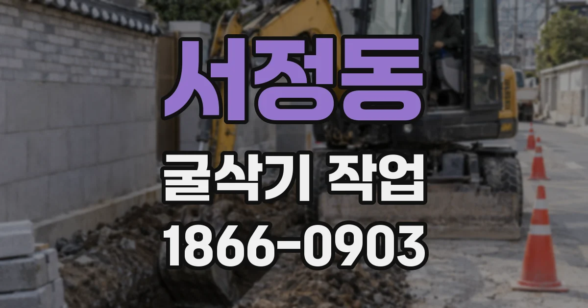 서정동 굴삭기 작업