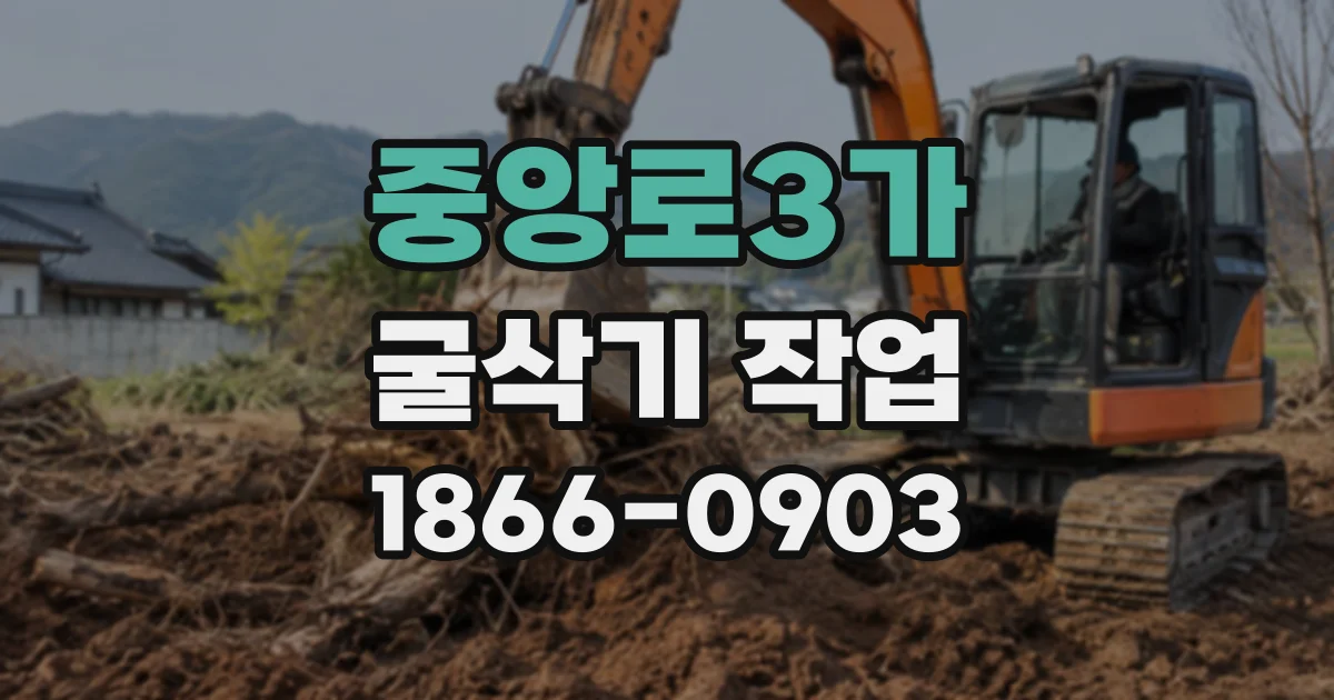 중앙로3가 굴삭기작업