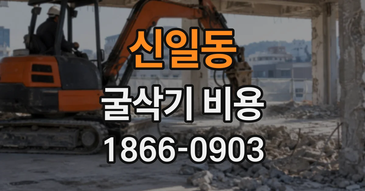 신일동 굴삭기비용