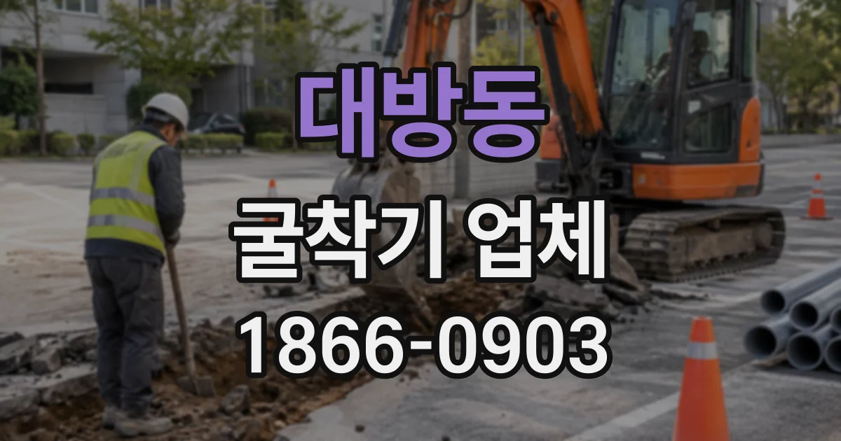 대방동 굴착기업체