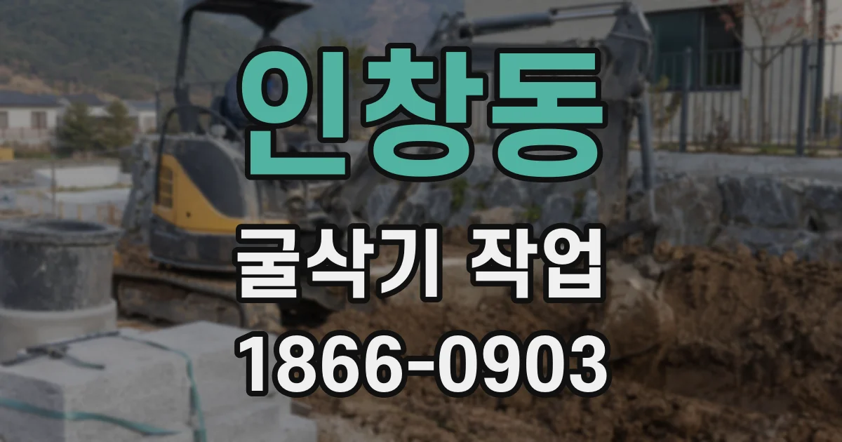 인창동 굴삭기 작업