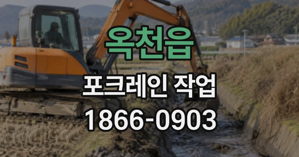 옥천읍 포크레인작업