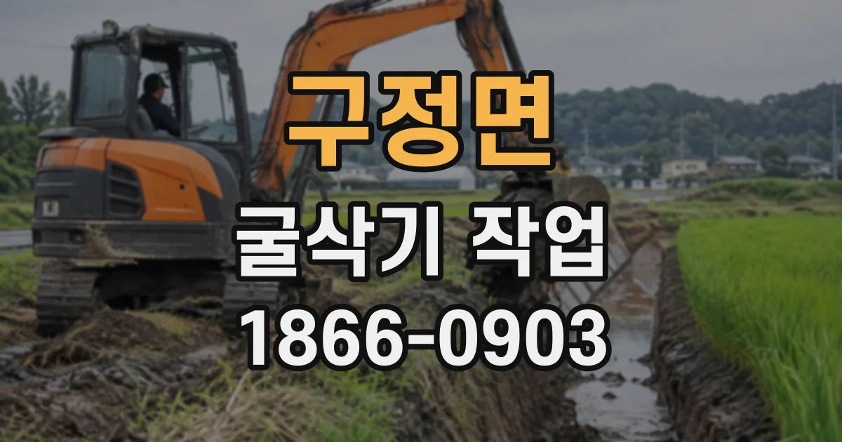 구정면 굴삭기작업