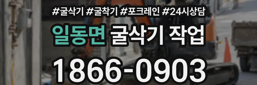 일동면 굴삭기 작업