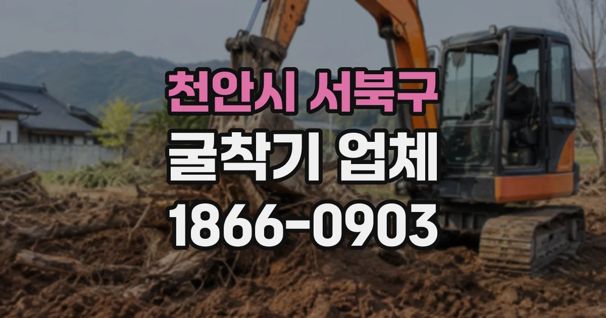 천안시 서북구 굴착기업체