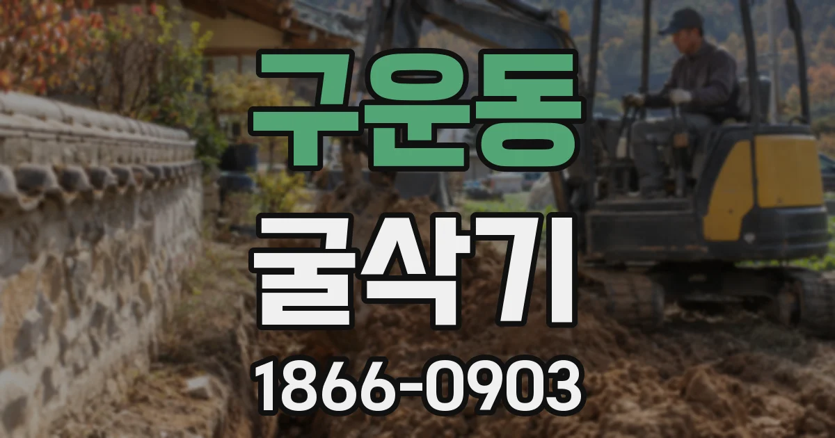 구운동 굴삭기