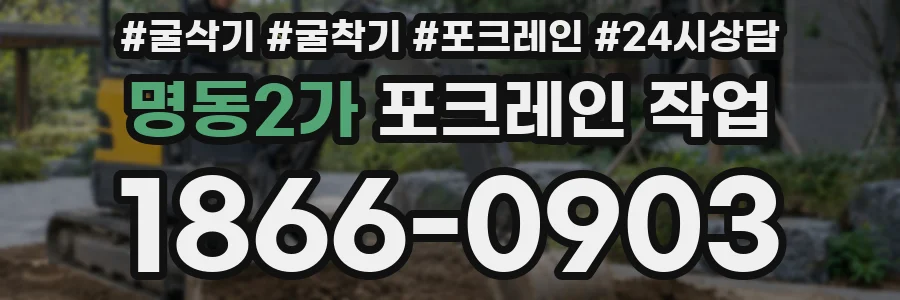 명동2가 포크레인 작업