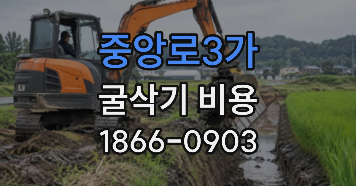 중앙로3가 굴삭기비용