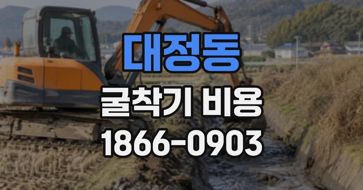 대정동 굴착기비용