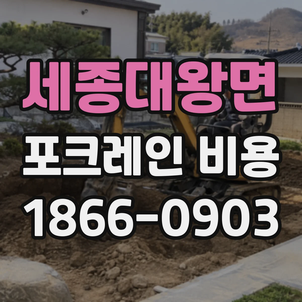 세종대왕면 포크레인 비용