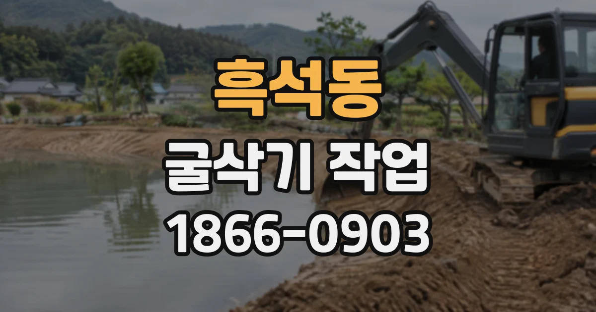 흑석동 굴삭기작업