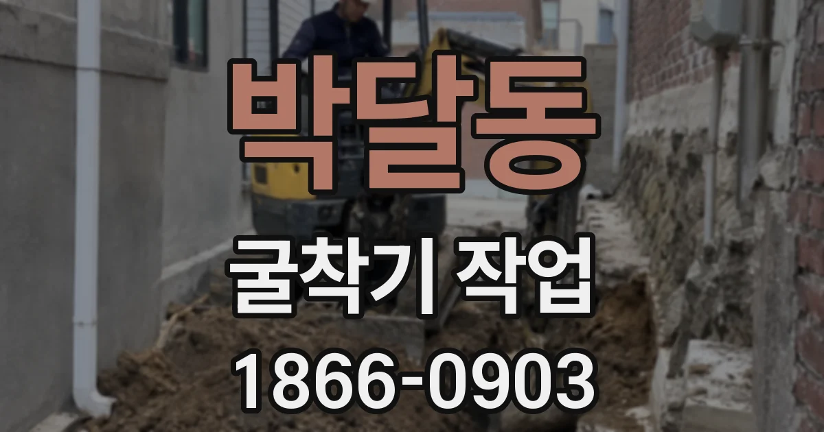 박달동 굴착기 작업