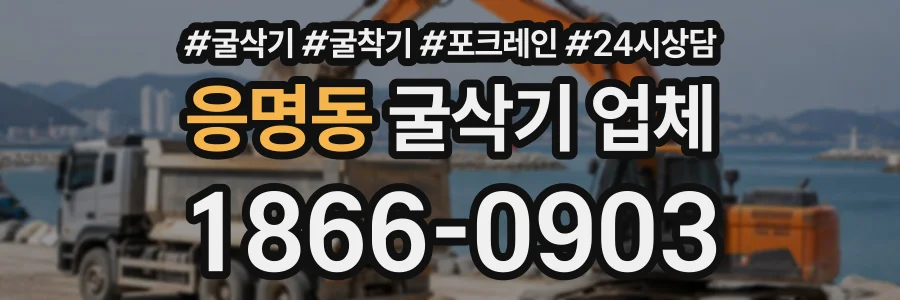 응명동 굴삭기업체 상담 전화 1866-0903