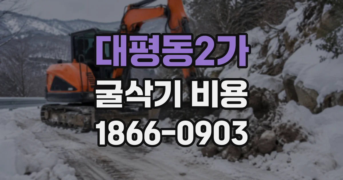 대평동2가 굴삭기비용