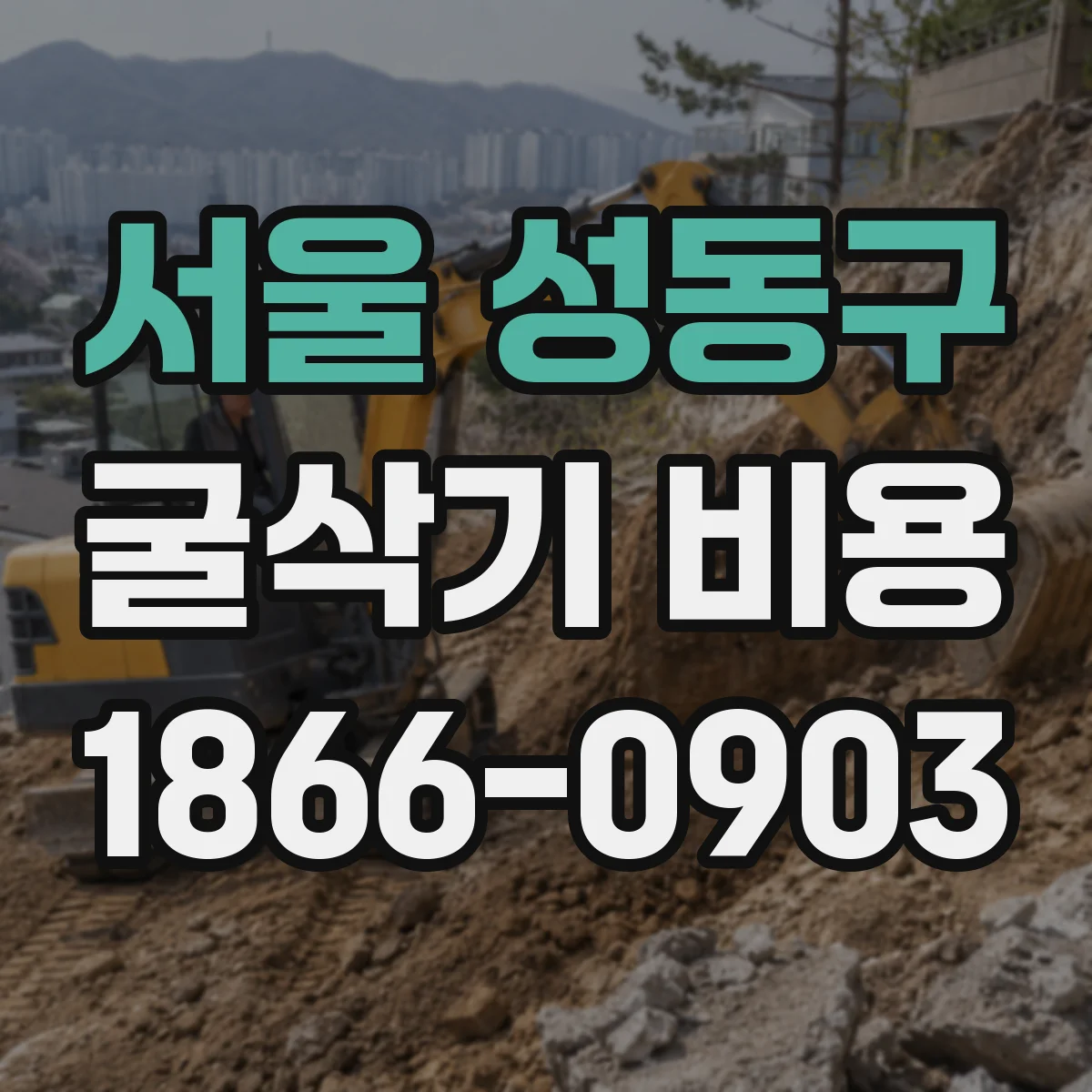 서울 성동구 굴삭기 비용