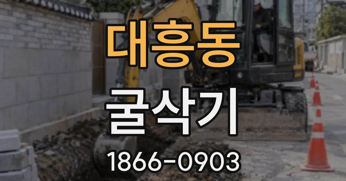 대흥동 굴삭기
