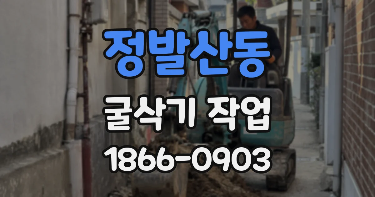 정발산동 굴삭기 작업