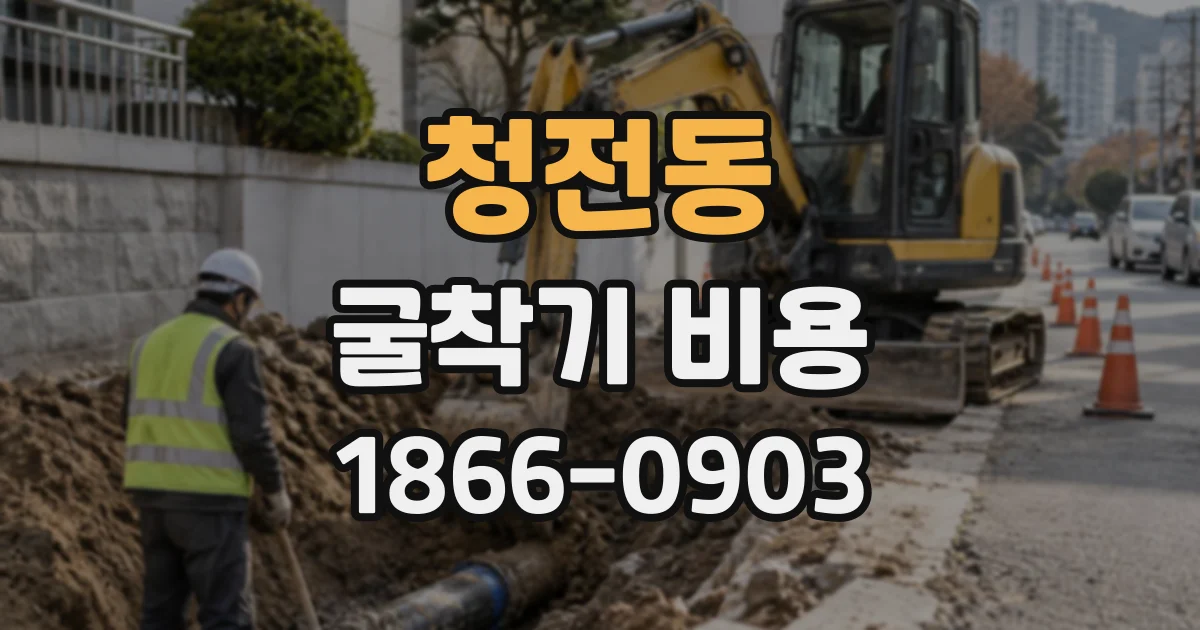 청전동 굴착기비용