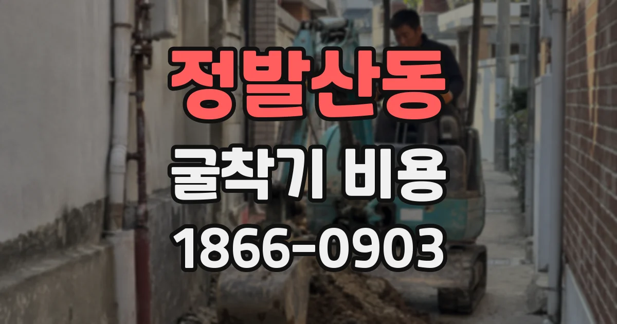 정발산동 굴착기 비용