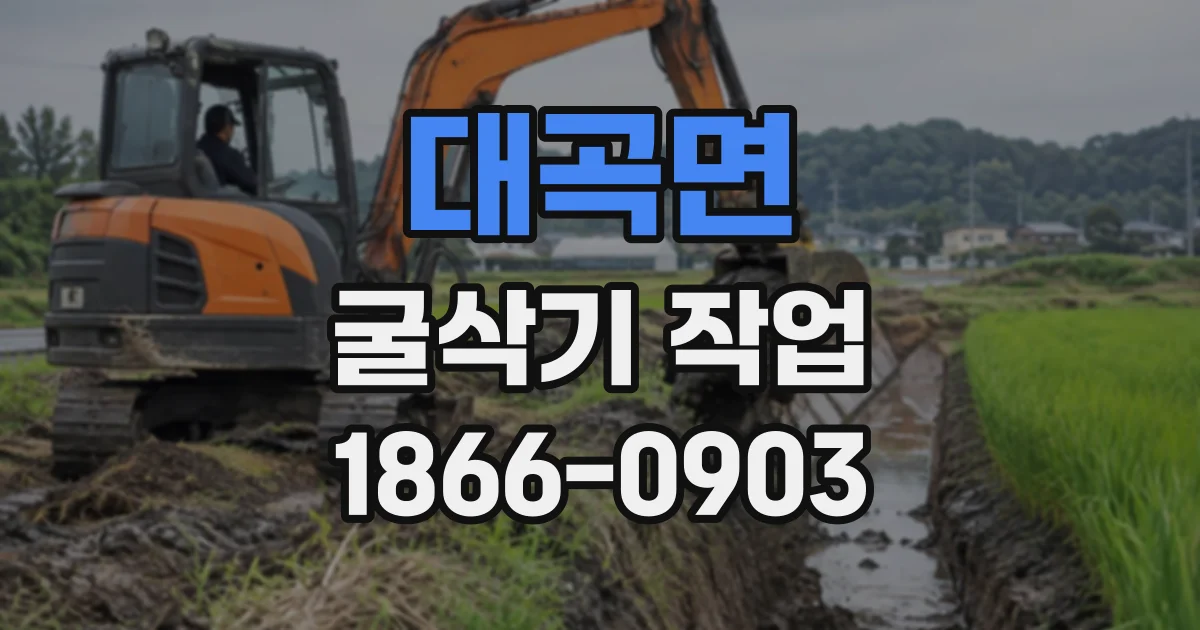 대곡면 굴삭기작업