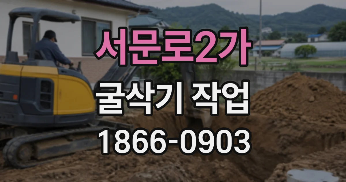 서문로2가 굴삭기작업