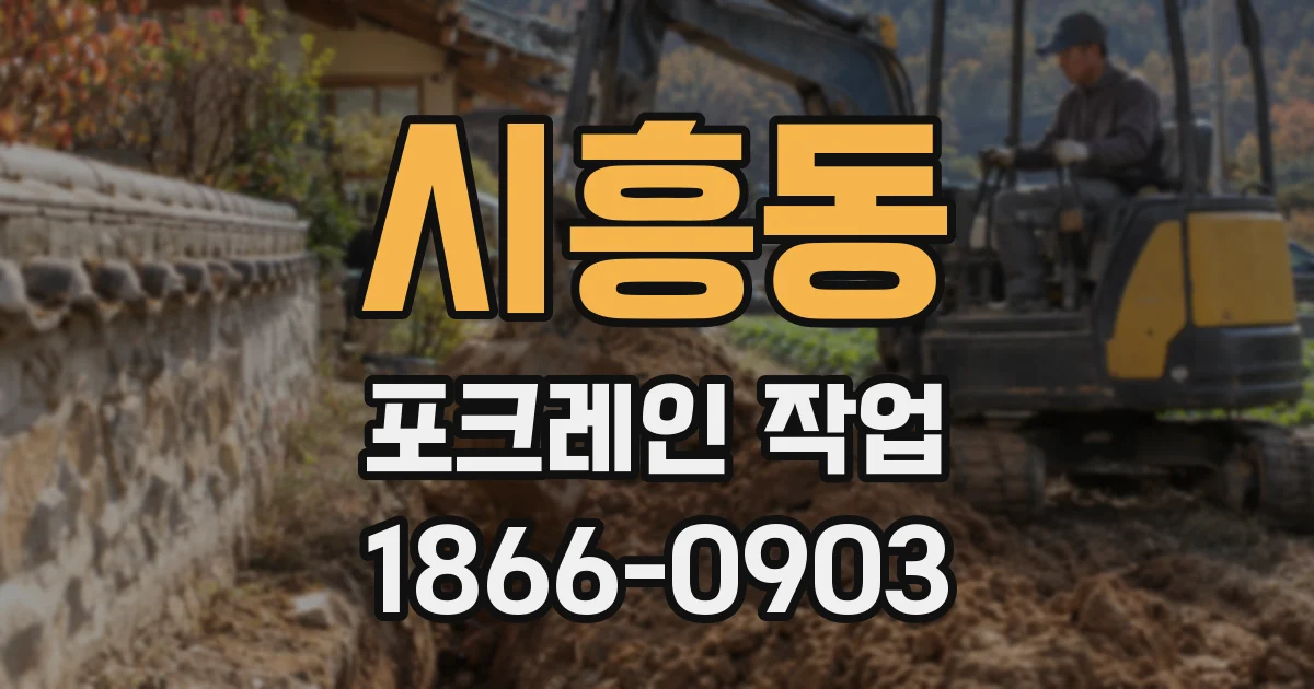 시흥동 포크레인 작업