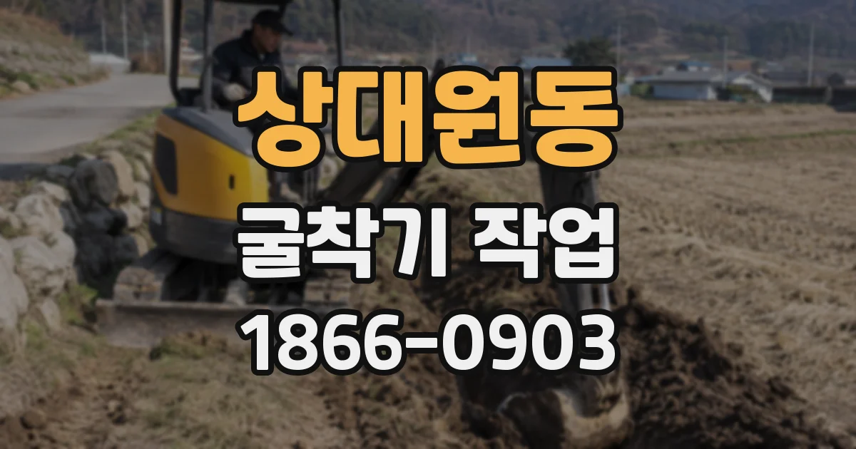 상대원동 굴착기 작업