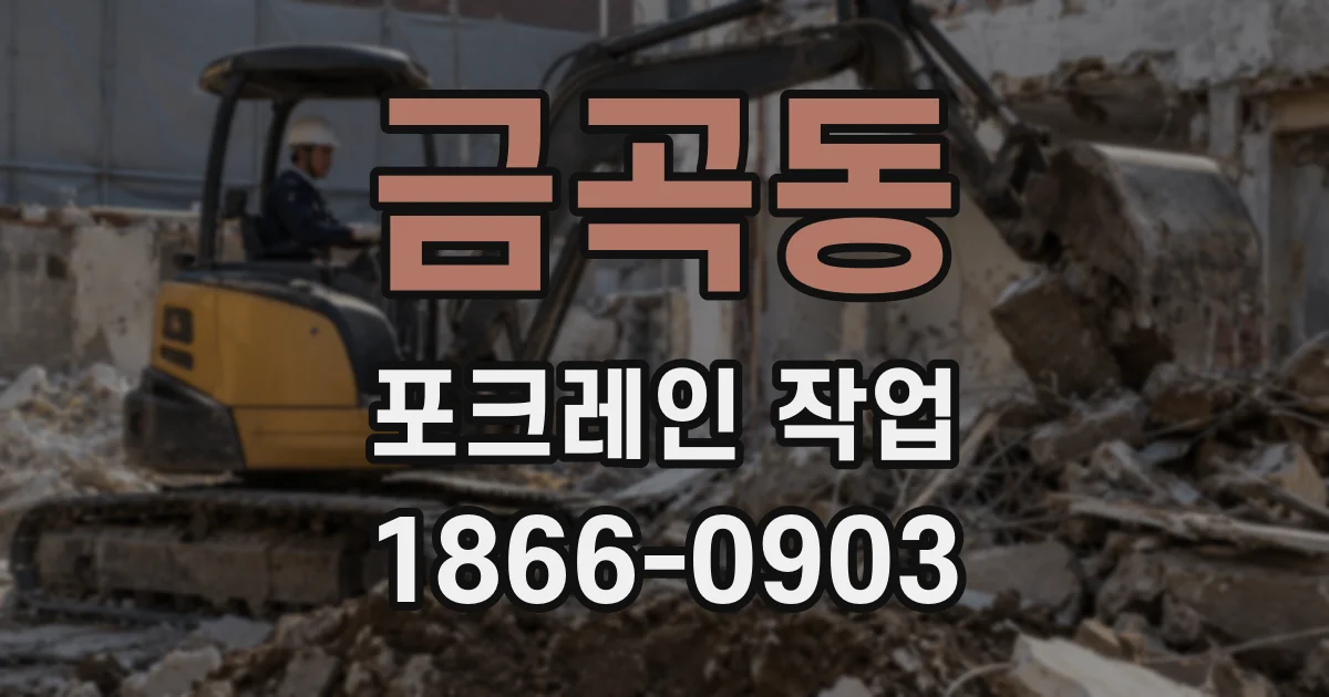 금곡동 포크레인 작업