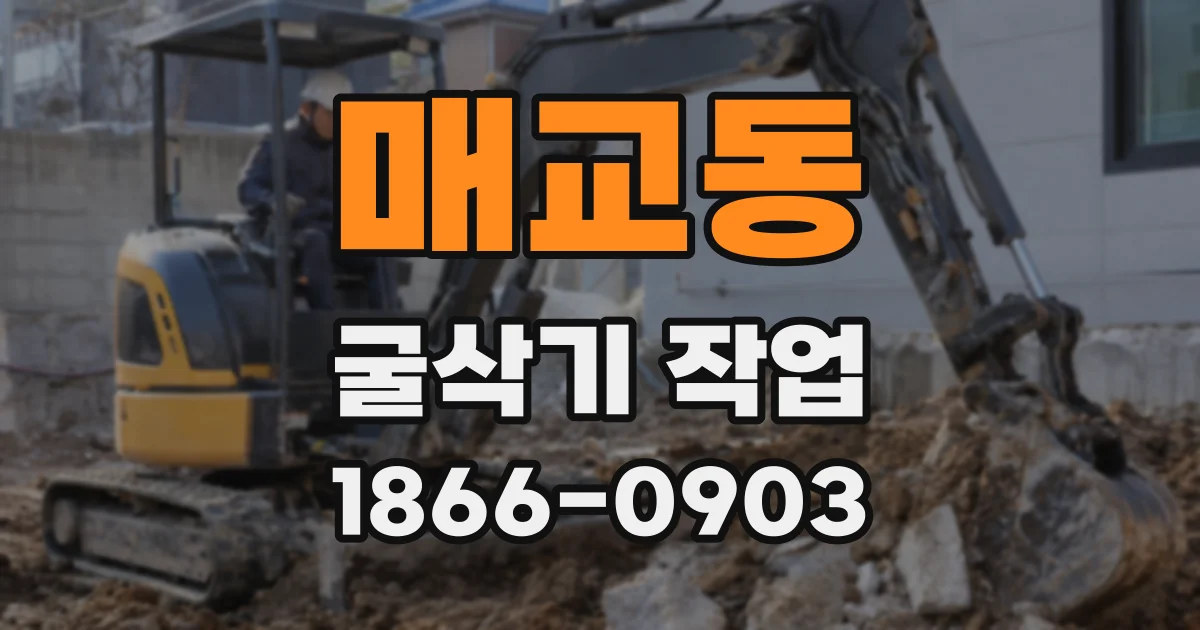 매교동 굴삭기 작업