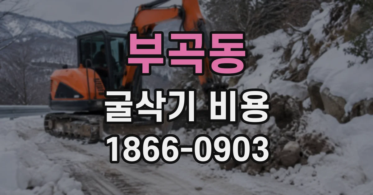 부곡동 굴삭기비용