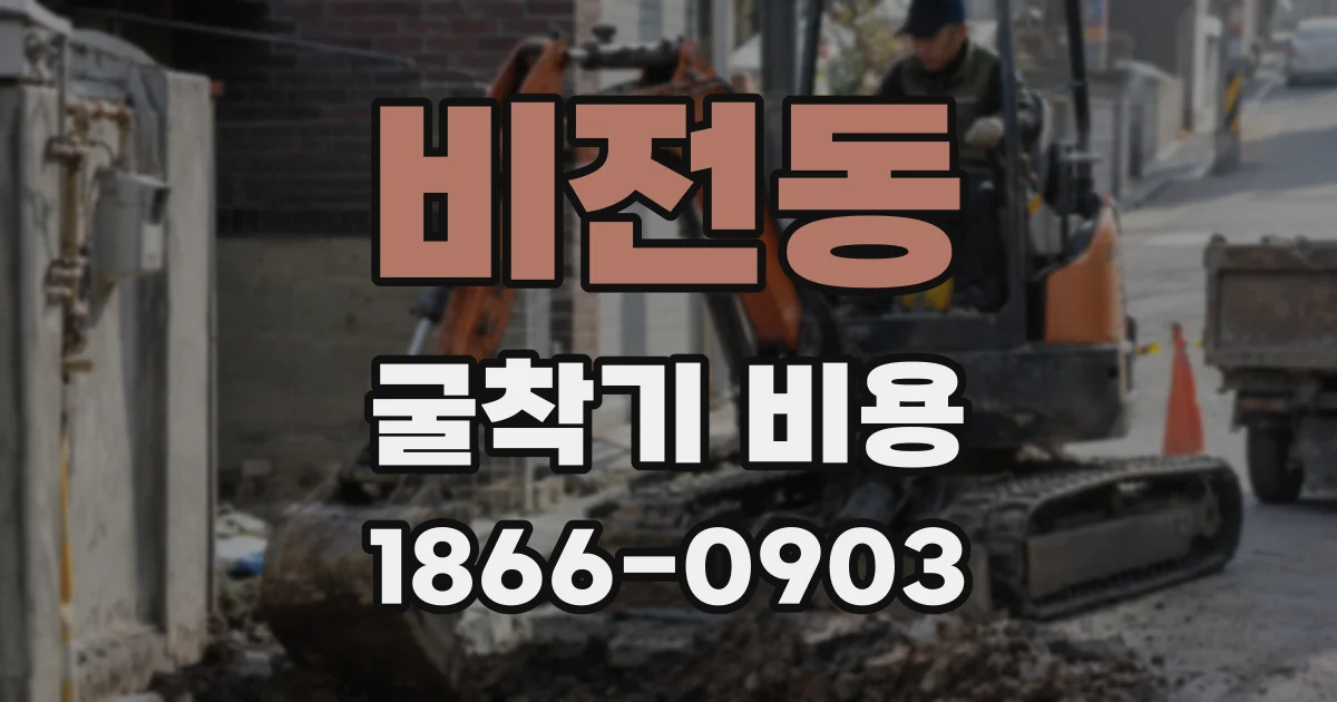 비전동 굴착기 비용