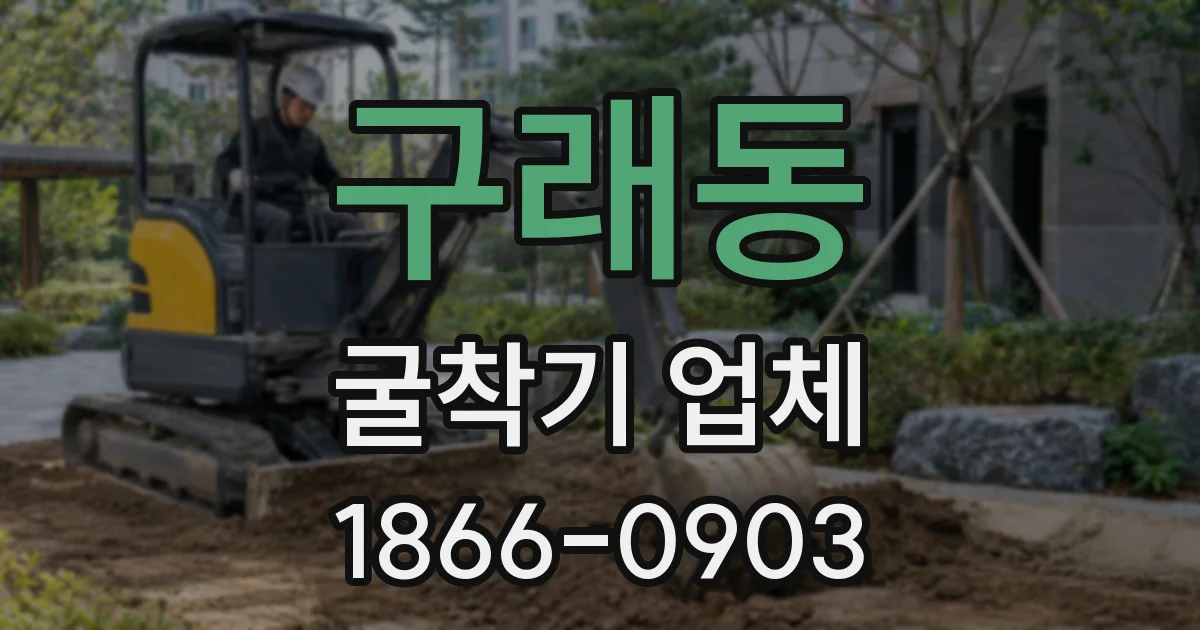 구래동 굴착기 업체