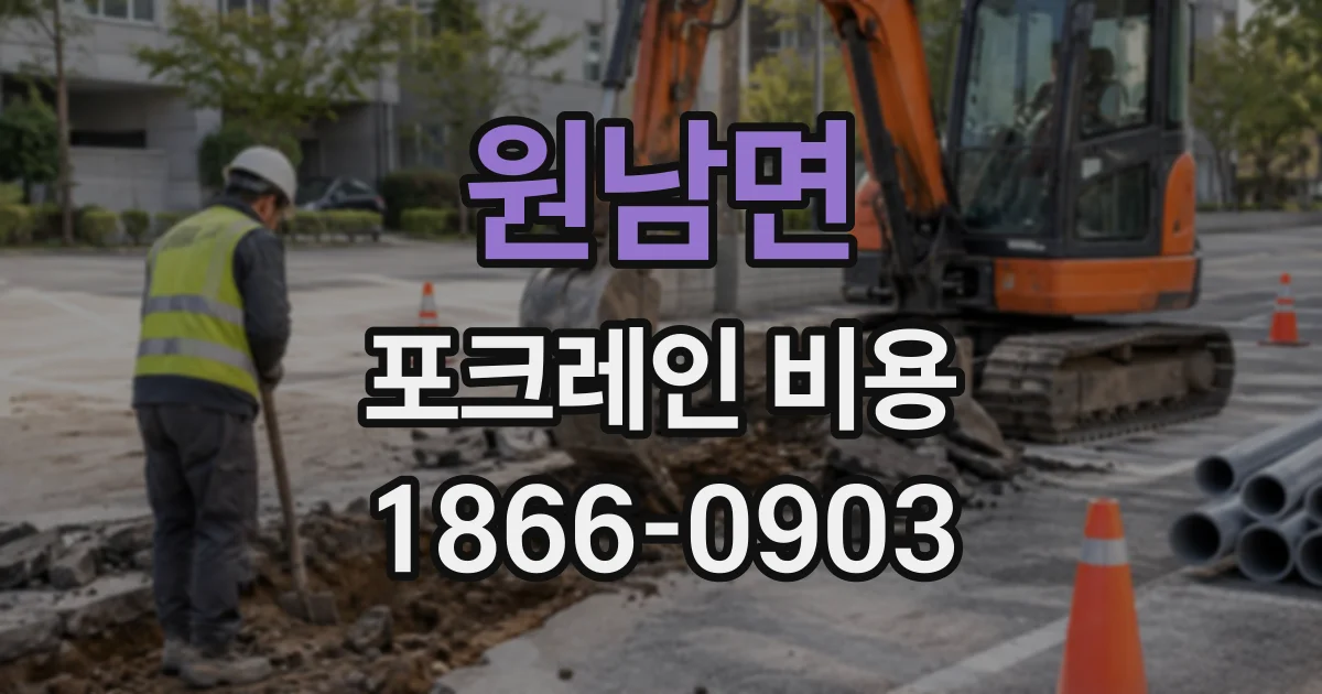 원남면 포크레인비용