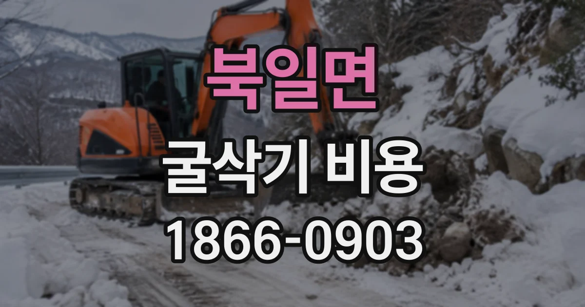 북일면 굴삭기비용