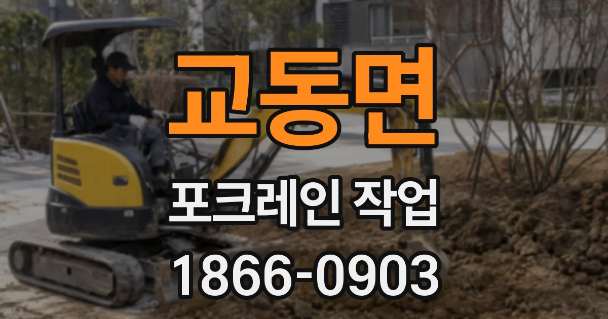 교동면 포크레인 작업
