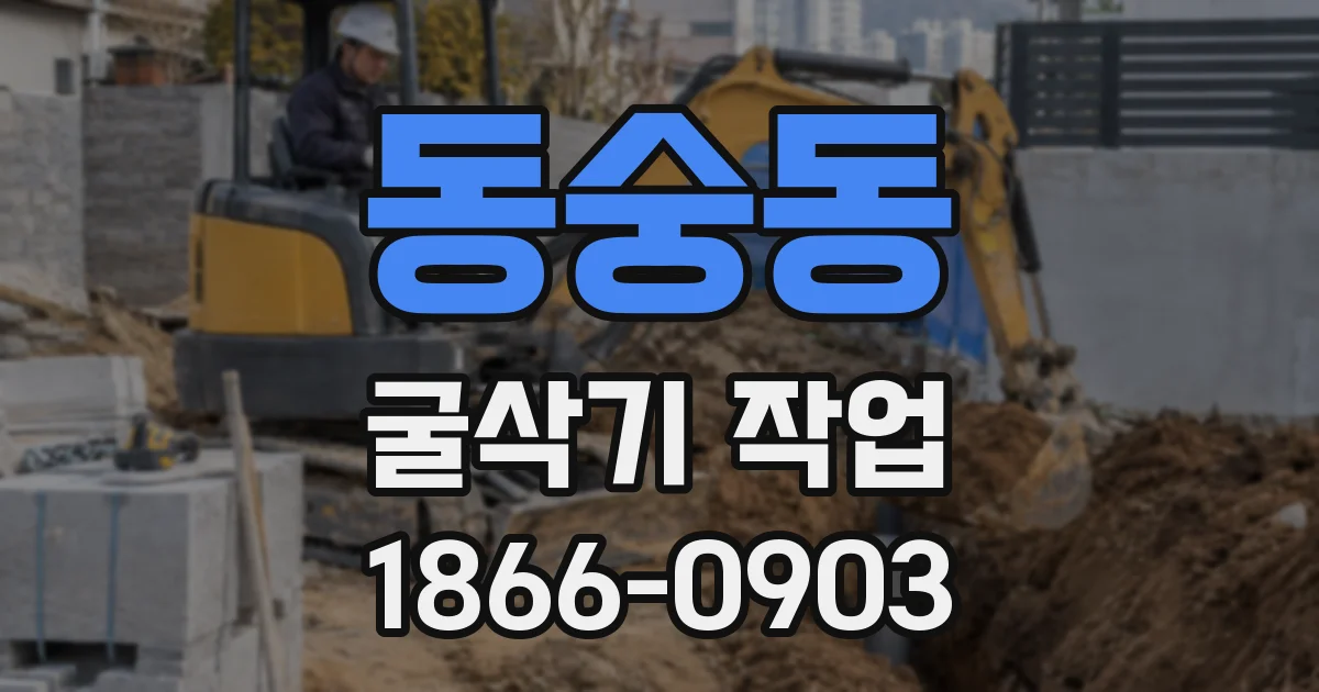 동숭동 굴삭기 작업