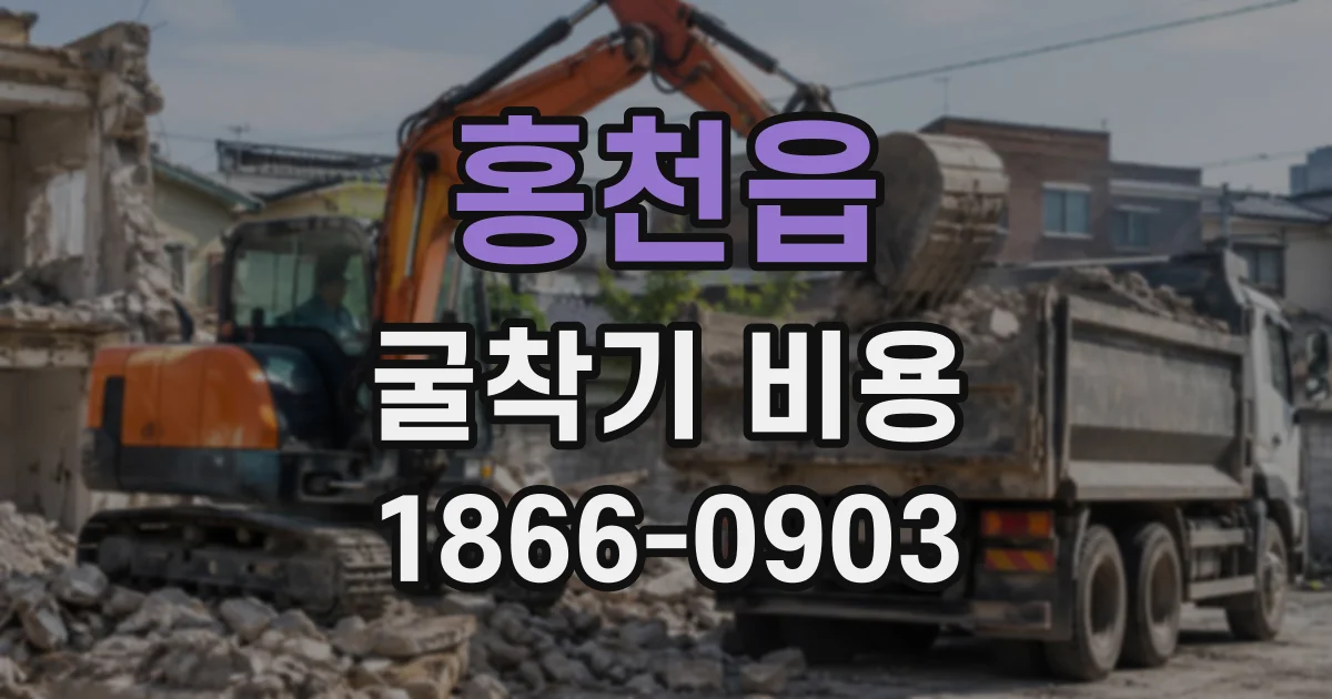 홍천읍 굴착기비용