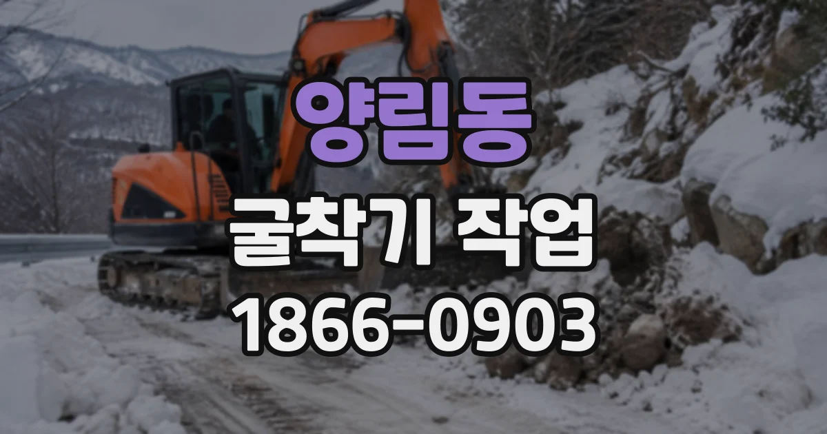 양림동 굴착기작업