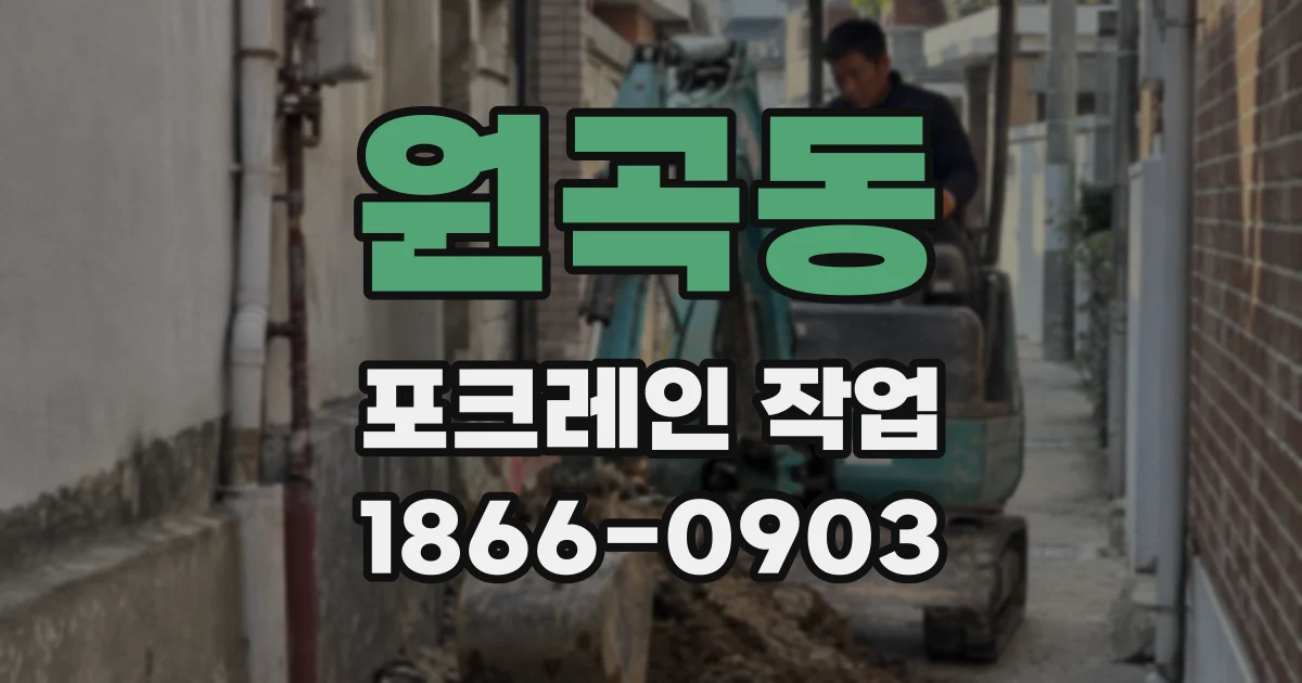 원곡동 포크레인 작업