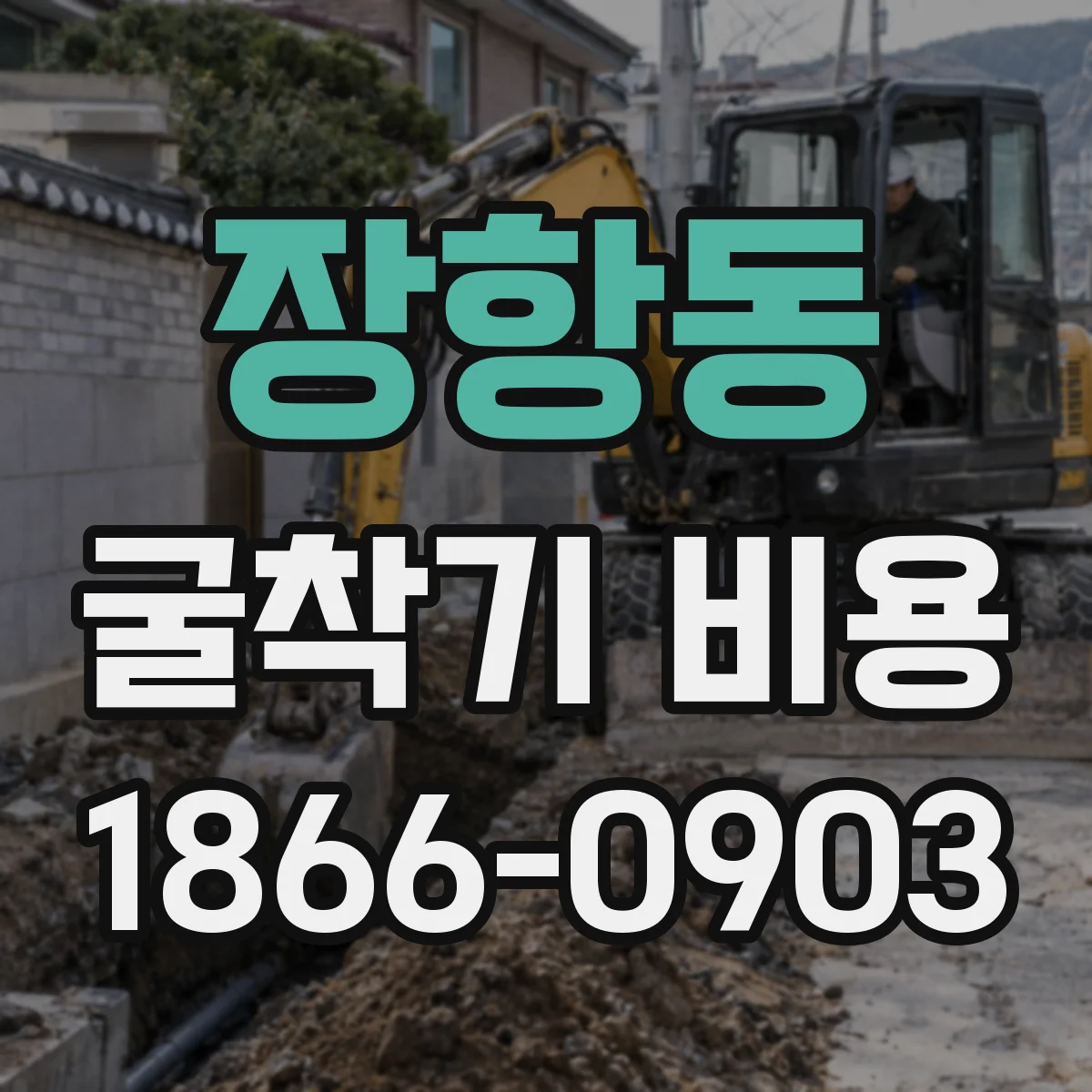 장항동 굴착기 비용