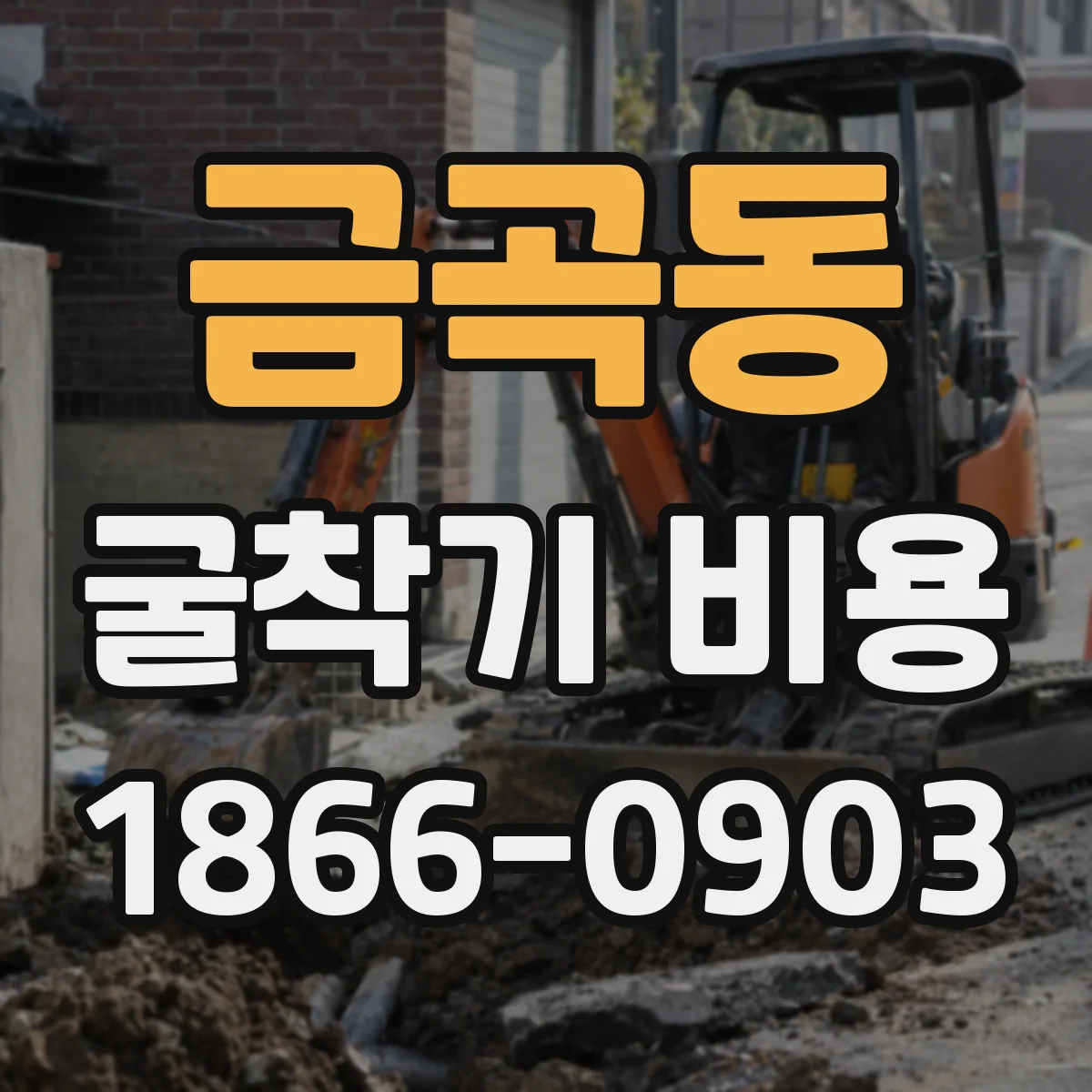 금곡동 굴착기 비용