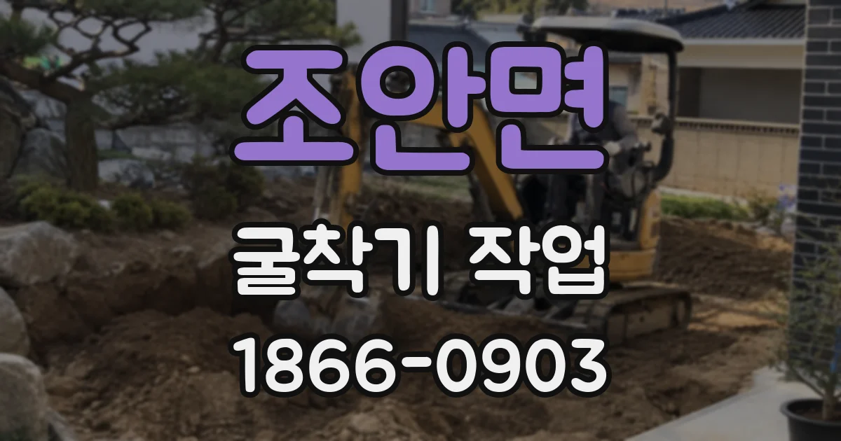 조안면 굴착기 작업