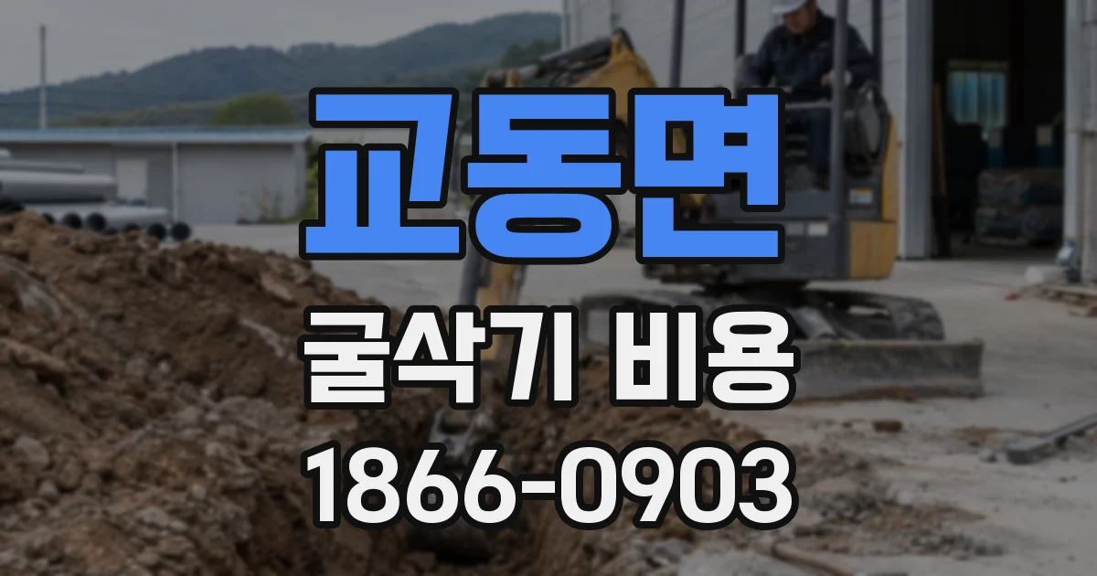 교동면 굴삭기 비용